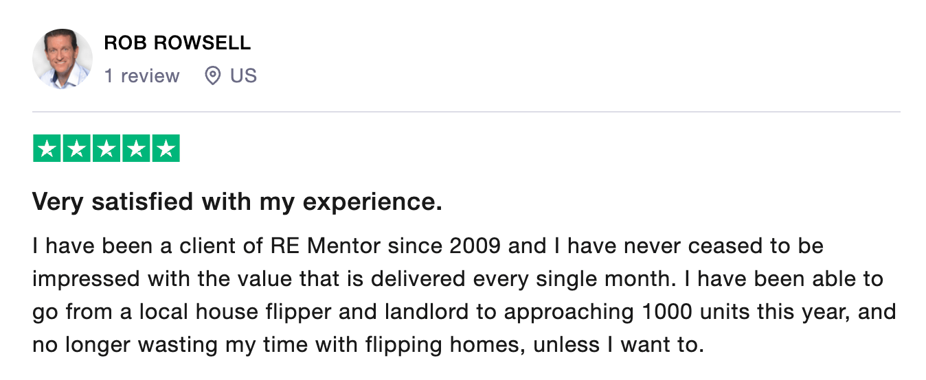 Review by Rob Rowsell: very satisfied with experience, grew to nearly 1000 units